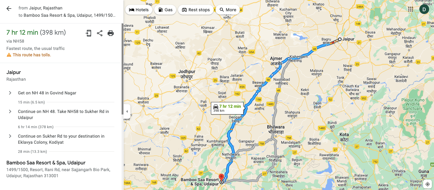 Jaipur to Udaipur EV road trip- yocharge