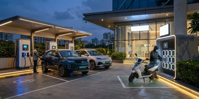 India EV chargers reach 67,657 in 2026, including battery-swapping stations alongside plug-in DC fast chargers