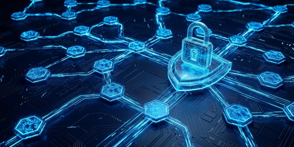 Secure EV charging API practices — encrypted authentication and audit network representing CPO platform security
